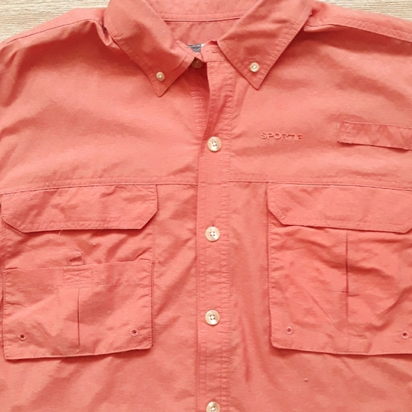 Sportif Hook & Tackle Fishing Shirt - Size Medium Coral - Picture 12 of 15